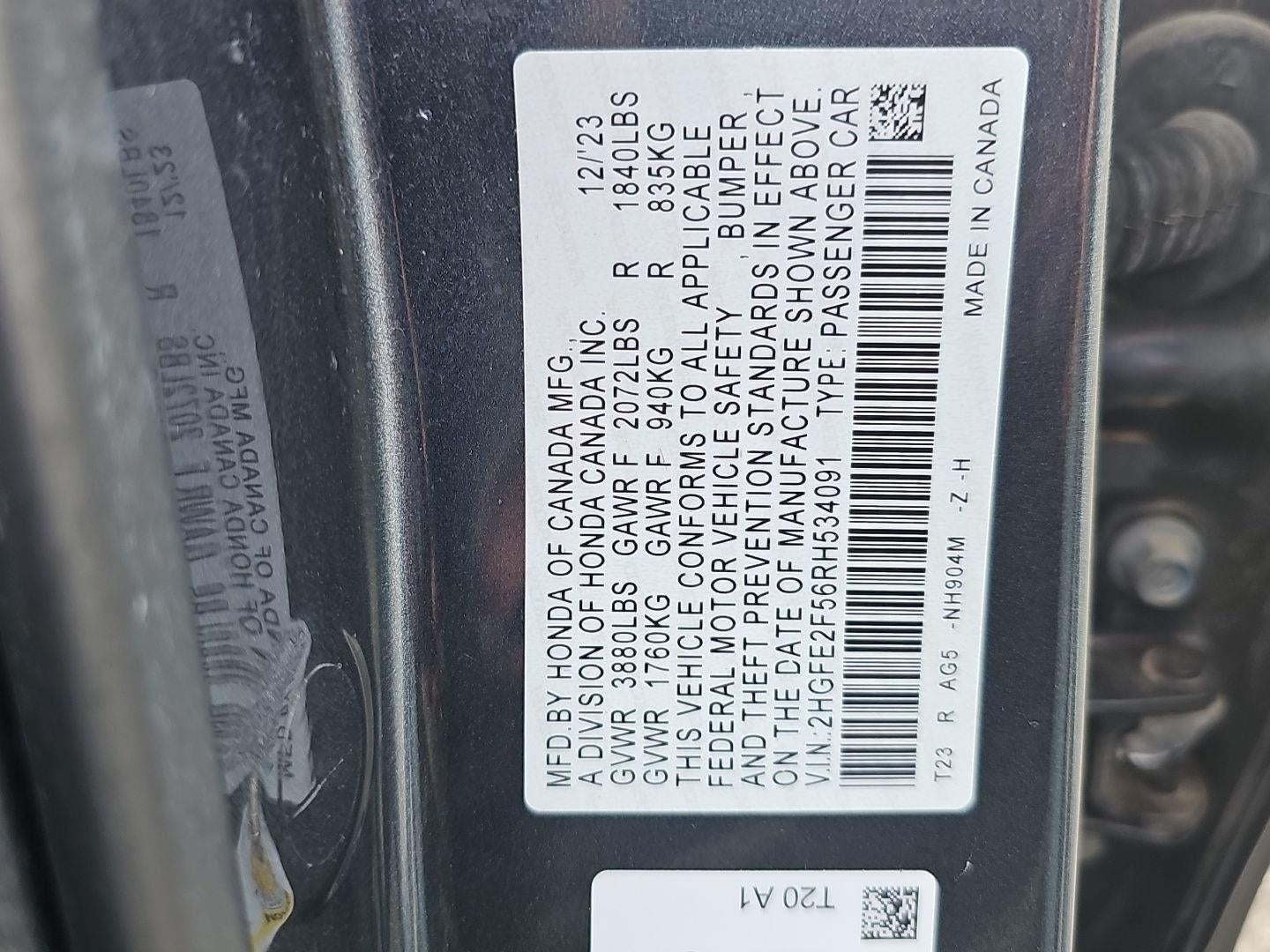 2024 Honda Civic Sedan Sport