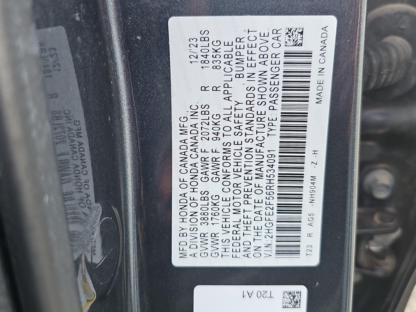 2024 Honda Civic Sedan Sport