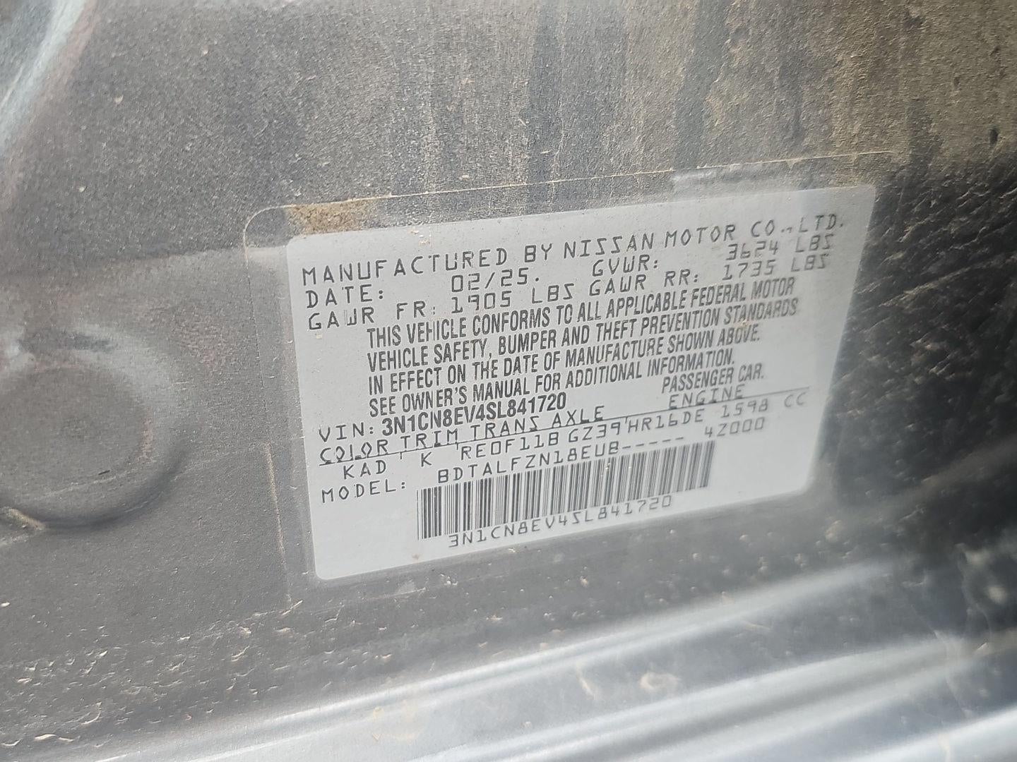 2025 Nissan Versa 1.6 SV