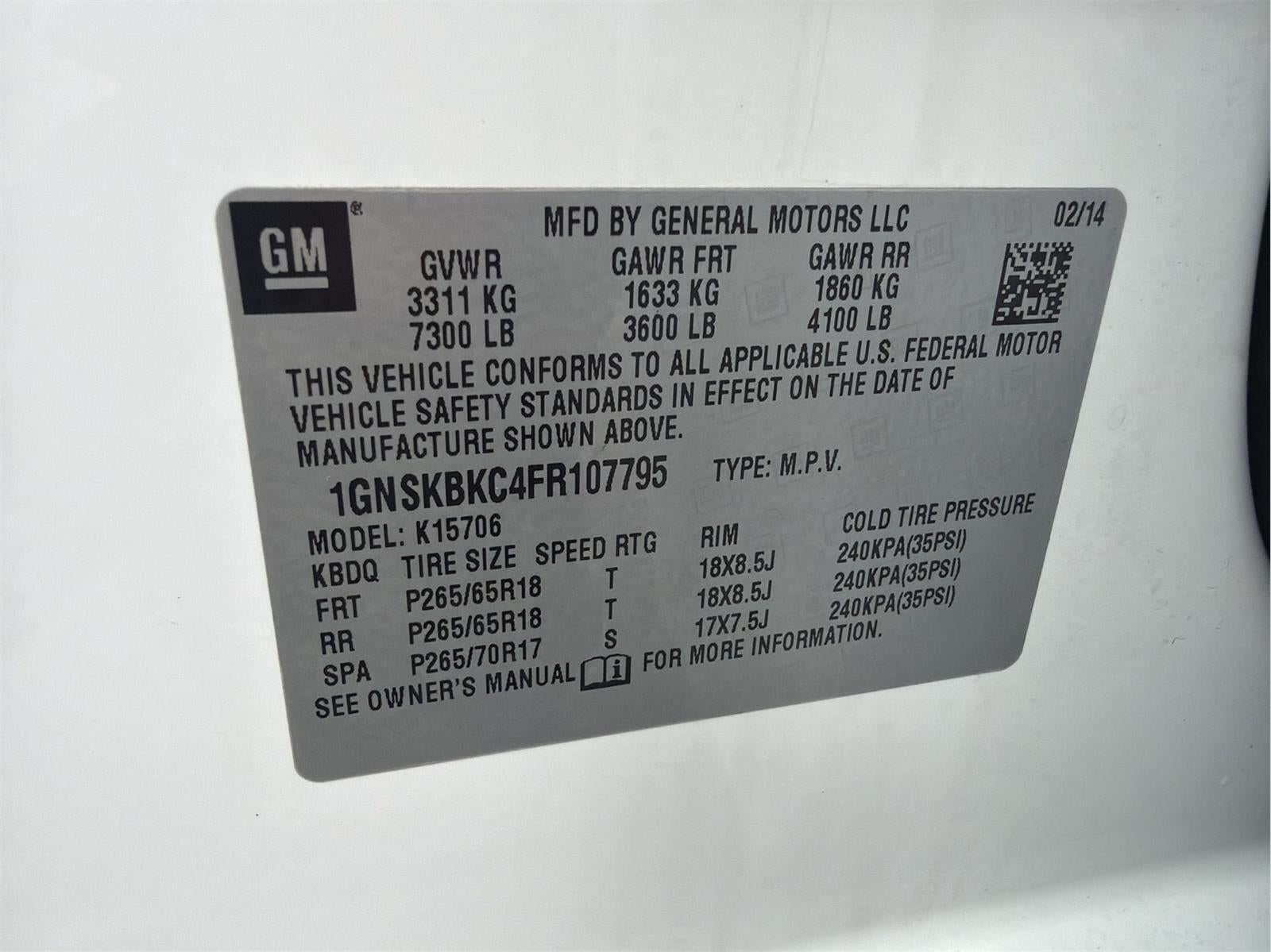 2015 Chevrolet Tahoe LT