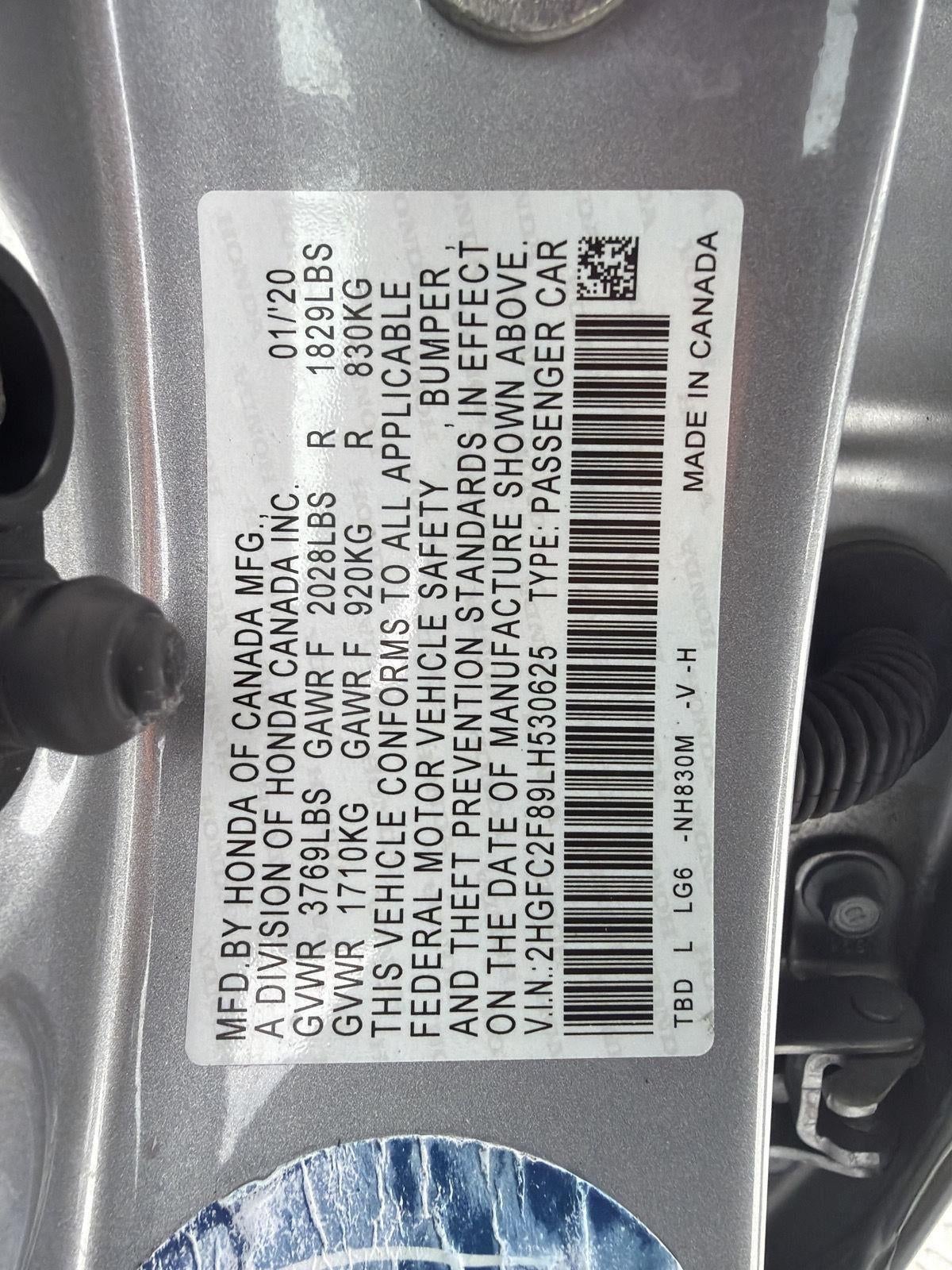 2020 Honda Civic Sedan Sport