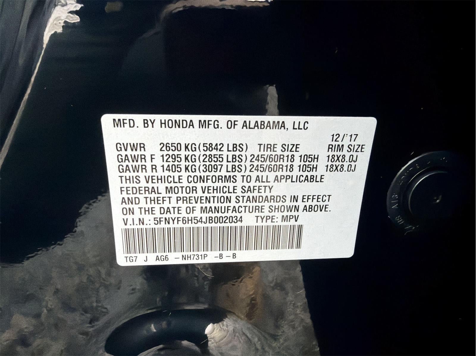 2018 Honda Pilot EX-L