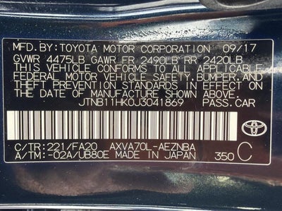 2018 Toyota Camry LE